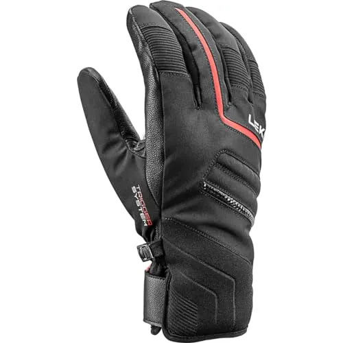 LEKI Falcon 3D Handschuhe, black-red, EU 10 in rot von LEKI