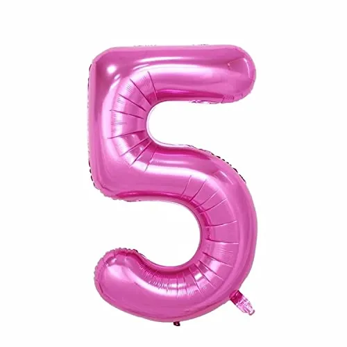 XXL Folienballon Zahl 100 cm in Rosa Pink