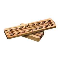 Philos 3127 - Kalaha Steinchenspiel, strategisches Holzspiel für spannende Spielabende