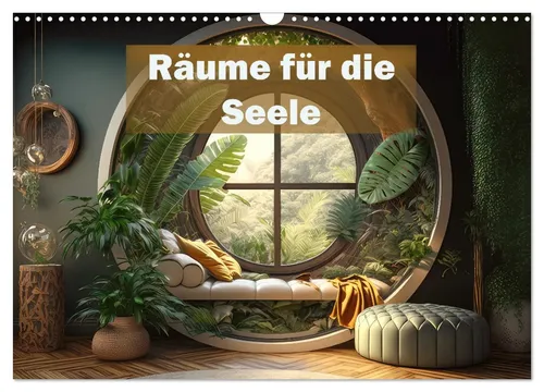 Liselotte Brunner-Klaus | Räume für die Seele Wandkalender 2026 - Kalender für Innenarchitektur-Liebhaber, präsentiert Wohnoasen der Ruhe in hochwertiger Optik und einem Format von DIN A3.