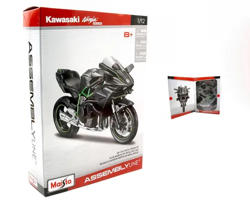 Kawasaki Ninja H2R Schwarzes Kunststoff-Kit 1:12 Modell 39198 MAISTO