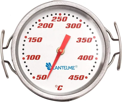 Lantelme Grillthermometer für Grillrost Grillgitter Thermometer mit Temperaturanzeige bis 450°C, 1-tlg., Thermometer für Holzkohlegrill Gasgrill Elektrogrill, Auch für Grillraum beim Backen oder Grillen
