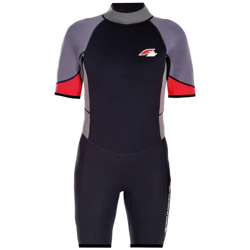 F2 Herren Neopren Anzug Rebel - Shorty 3/2 mm XS Rot 2024/25 - Neoprenanzug für Herren in Rot, Größe XS. Ideal für Wassersport und bietet optimale Bewegungsfreiheit und Komfort beim Schwimmen oder Surfen.