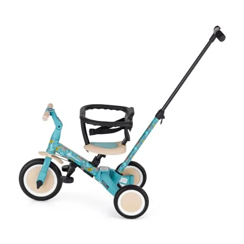 Petite&Mars Turbo 5-in-1 Dreirad, Skalierbar, Multifunktional, Verstellbar, 1,5 bis 5 Jahre, Dino-Grün