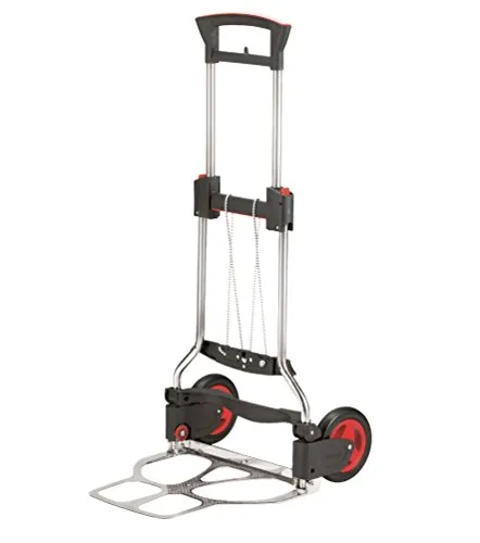 RuXXac Exclusive Faltbare Sackkarre 125 kg Tragfähigkeit - Sackkarren mit klappbarem Design: Räder und Schaufel schwenken gleichzeitig aus, extrem platzsparend und einsatzbereit in Sekunden. Hohe Tragkraft von 125 kg und pannensichere Bereifung für hohen Fahrkomfort.