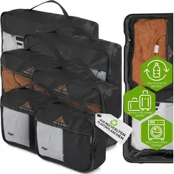 My Travel Bag Kofferorganizer TRAVEL BUDDY Koffer Organizer Set 6tlg. in schwarz (6er Set) schwarz