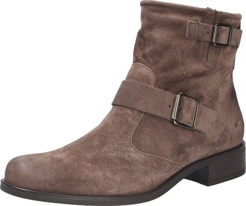 Paul Green Damen Stiefelette - Flache Biker Boots in Braun - Wanderschuhe: Stilvolle und bequeme Stiefeletten aus Leder mit robuster TPU-Sohle, ideal für Übergangszeiten und vielseitig kombinierbar.