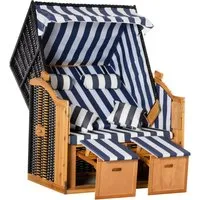 Outsunny Doppelt-Strandkorb mit Dach von Outsunny