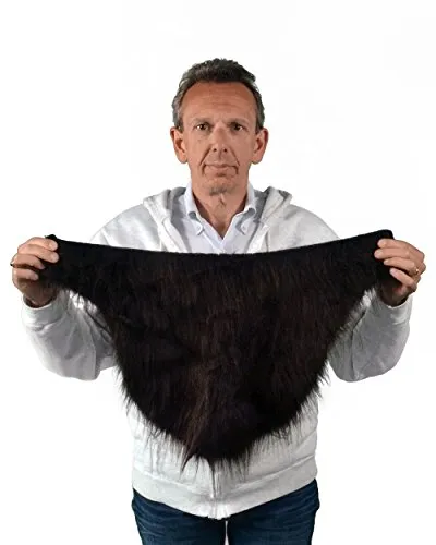 Zagone Studios Schimpansen Brustfell - Fellkragen einsetzbar als Zubehör für Karneval, Halloween oder Mottoparty - Farbe Braun