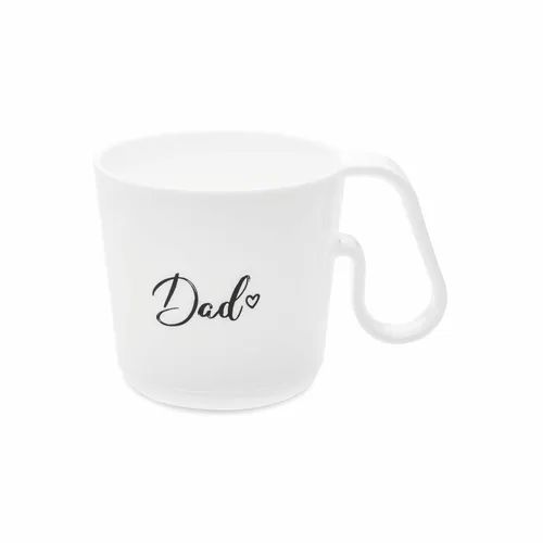 Koziol Henkeltasse Maxx Dad Tasse Becher Henkelbecher Kunststoff Cotton White