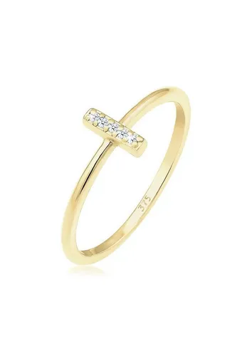 Elli DIAMONDS Diamantring Kreuz aus 375 Gelbgold von Elli