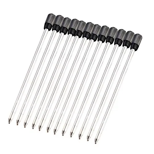 TOYANDONA Kugelschreiber Minen Austauschbare Spitze Glattes Schreiben Kugelschreiber Minen 7Cm für Schule Home Office Schwarze Tinte 12St