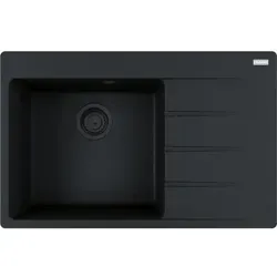 Franke Centro CNG 611-78A Black Matt Granitspüle Exzenter - Sanitäranlagen & Zubehör: Hochwertige Granitspüle mit kurzer Abtropffläche, ideal für moderne Küchen. Maße: 78 cm breit, 20 cm hoch, 50 cm lang.