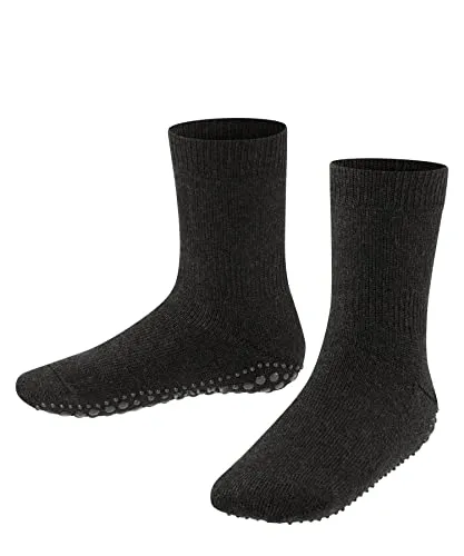 FALKE Unisex Kinder Stoppersocken Catspads K Hp Baumwolle rutschhemmende Noppen 1 Paar, Grau Asphalt Melange 3180, 31-34