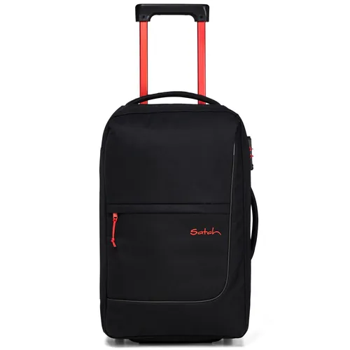 Satch Flow 2 Rollen Kabinentrolley S 54 cm schwarz - Koffer mit 2 stabilen Rollen, ideal für Kurztrips und Handgepäck, bietet viel Platz und ein modernes Design.