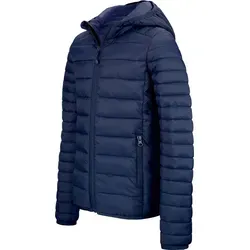 Leichte Steppjacke mit Kapuze - Navy, Größe 4XL - Funktionsjacke für optimale Bewegungsfreiheit, 340g/m², verstaubar im Tragebeutel, ideal für Outdoor-Aktivitäten.