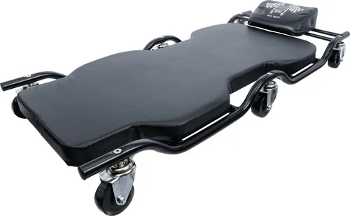 BGS 9477 Werkstatt-Rollbrett - Werkstatt-Liegewagen mit gepolsterter Liegefläche und Kopfstütze für bequemes Arbeiten unter Fahrzeugen, ideal für Wartungs- und Servicearbeiten.