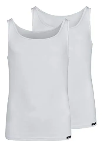Skiny Mädchen Girls Tank Top 2er Pack Unterwäsche, White, 152