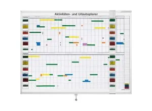magnetoplan Aktivitäten- und Urlaubsplaner für 30 Mitarbeiter - Organizer für Urlaubs- und Aktivitätenplanung: 7-Tage-Woche, ideal für langfristige Personal- und Projektplanung mit höchstem Qualitätsanspruch.