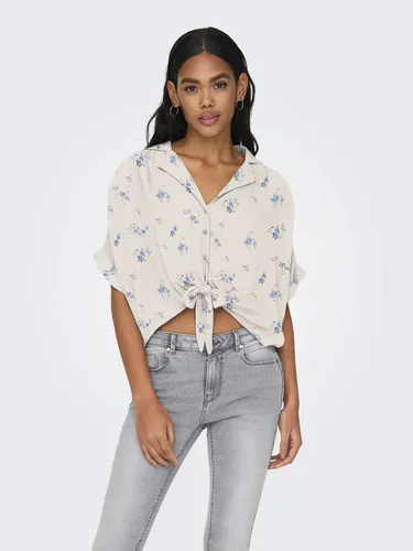 ONLY Female Hemd ONLPAULA Kurzarm - Stylisches, normal geschnittenes Hemd aus 100% Viskose mit umweltfreundlichem Livaeco-Material. Ideal für einen lässigen Look im Alltag.