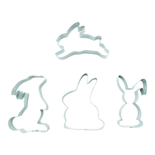 Ausstecher 4er Set Osterhasen Plätzchen Keksausstecher Hase Tassenkeks backen