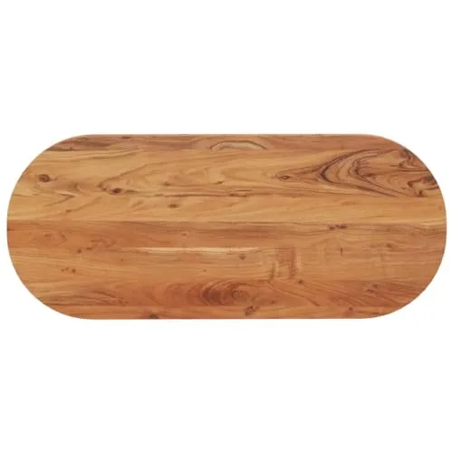 vidaXL Oval Holzplatte für Esstische - Massivholzplatte aus Akazie, ideal für die Auffrischung von Tischen oder eigene Möbelprojekte. Unbehandelte Oberfläche ermöglicht individuelle Gestaltung.