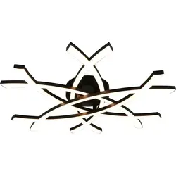 Deckenleuchte LED POLLOCK - stilvolle schwarze Beleuchtung für jeden Raum - Lampen, elegante LED-Deckenleuchte in mattem Schwarz, CE-geprüft und ideal für moderne Wohnräume.