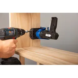 Kreg Pocket-Hole Jig 520PRO2 - mobile Bohrschablone für perfekte Holzverbindungen - Baumaschinen: Effizientes Bohren von Taschenlöchern in Materialstärken von 12 bis 38 mm, inklusive 51 mm Schnellspannzwinge für maximale Stabilität.