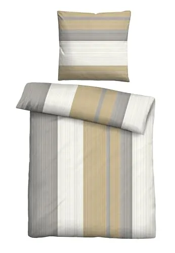 Traumhaft schlafen - Castell Thermo-Fleece Bettwäsche 0360443 - Bettwäsche-Set aus Thermo-Fleece, 135x200 cm + 80x80 cm, flauschig und temperaturausgleichend für optimalen Schlafkomfort, ökologisch unbedenklich (Öko-Tex Standard 100)