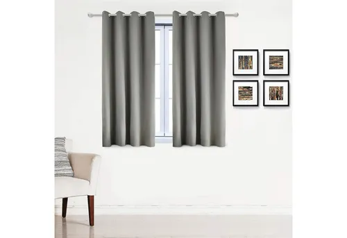 Woltu Vorhang, Ösen (2 St), blickdicht, Thermo-Effekt - Fertiggardinen, blickdicht und energiesparend mit spezieller Thermo-Schicht für optimalen Kälte- und Wärme-Schutz, ideal für Wohn- und Schlafräume.