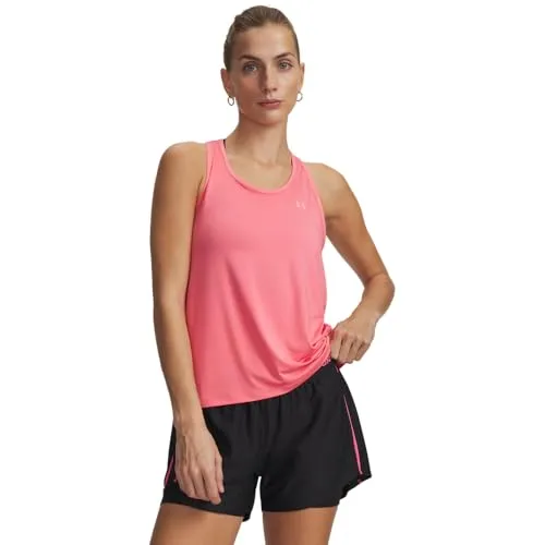 Under Armour® TECH KNOCKOUT TANK - Sportliches Tanktop in Rosa L - Ärmelloses Tanktop aus leichtem Material für Fitness, in fröhlichem Bittersweet Pink. Ideal für sportliche Aktivitäten und sorgt für optimale Bewegungsfreiheit.