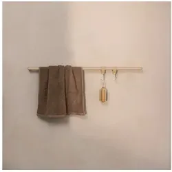 Metallbude Handtuchhalter VANA beige rund | 105 cm x 7 cm