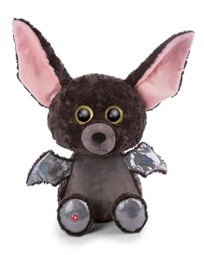 NICI GLUBSCHIS Fledermaus Baako 45cm – Kuscheltier mit Glubschaugen - Stofftier & Teddybären – XXL-Fledermaus mit gold-glitzernden Augen, ideal zum Kuscheln und Spielen. Perfekte Geschenkidee für Kinder und Erwachsene!
