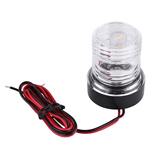 Akozon Marine Boot Allround Anker Licht 12V 360 Grad Weiße wasserdichte LED-Navigationsleuchte für alle Bootsgrößen unter 12M