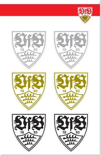 VfB Stuttgart Aufkleber 6er Set