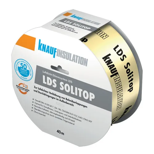 KNAUF Insulation Spezialhaftklebeband LDS Solitop Klebeband Abdichten 60mm 40m