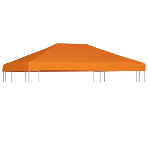 vidaXL Pavillondach 4x3m Orange - Pavillonabdeckung aus langlebigem PVC-beschichtetem Polyester, wasserbeständig und ideal für Schutz vor Sonne und leichtem Regen. Verstärkte Ecken sorgen für erhöhte Haltbarkeit.