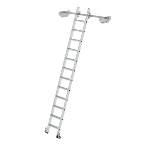 MUNK Aluminium-Regalleiter 12 Stufen, seitlich verschiebbar von Munk Günzburger Steigtechnik