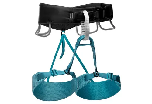 Black Diamond Momentum Harness Damen aqua verde - Größe S - Der Momentum Harness Damen ist perfekt für Kletterhalle und Felswand. Der ergonomische Schnitt und die Dual Core Construction bieten hohen Komfort. Mit dem trakFIT-System lassen sich die Beinschlaufen schnell und einfach anpassen.