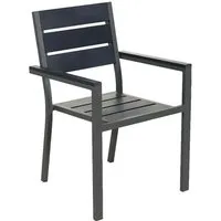 Gartenstuhl MADERA - 10 Stühle - Gartenstühle aus rostfreiem Aluminium, witterungsbeständig und stapelbar. Ideal für Garten, Balkon oder Terrasse. Genießen Sie Stil und Komfort beim Essen im Freien!