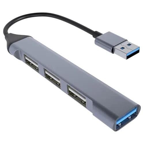 MMOBIEL Ultradünner 4-Port USB 3.0 / USB 2.0 Data Hub kompatibel mit MacBook Mac Pro/Mini iMac Surface Pro XPS Notebook PC Flash Laufwerk Mobile HDD
