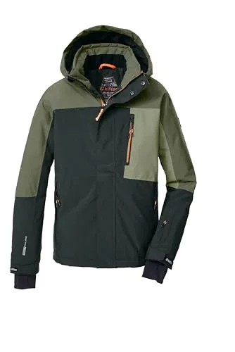 KILLTEC Kinder Funktionsjacke KSW 200 BYS SKI JCKT - Skijacken für Kinder, wasser- und winddicht mit 10.000 mm. Reflektierende Elemente und verstellbare Kapuze sorgen für Sicherheit und Komfort beim Wintersport.