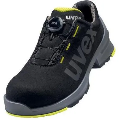 uvex 1 Halbschuhe S2 schwarz, gelb Weite 12 Gr. 38 - Arbeitsschuhe mit optimalem Schutz und Komfort, rutschfest, wasserabweisend und atmungsaktiv – ideal für den täglichen Einsatz im Beruf.
