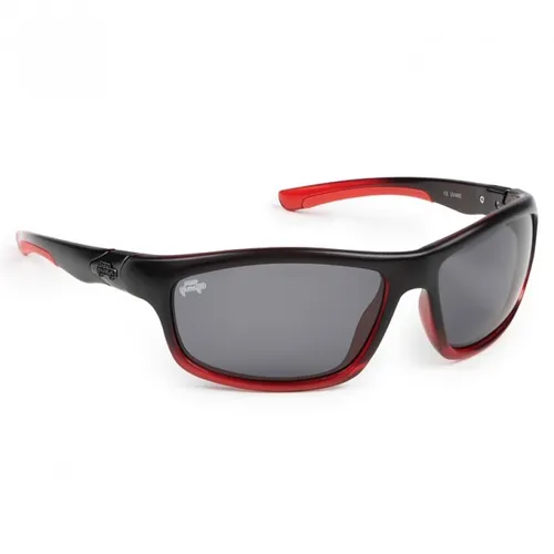 Fox Rage Black And Red Wrap Sunglasses - Sportbrille für Unisex Erwachsene mit polarisierenden Gläsern, ideal für Angler und Outdoor-Aktivitäten.
