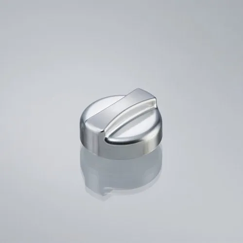 Universal Drehexcenter-Kappe rund Kunststoff in chrom-Optik / Drehknopf / Drehexenterkappe / Drehexcenterknopf / Ersatzteil