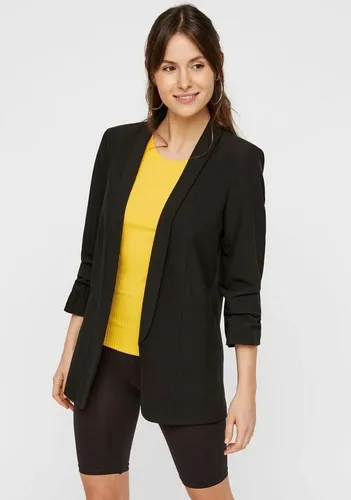 PIECES Damen Pcboss Noos Blazer Schwarz 3/4-Ärmel S - Eleganter 3/4-Ärmel Blazer in regulärer Passform, ideal für stilvolle Auftritte. Hochwertige Materialkombination für angenehmen Tragekomfort.