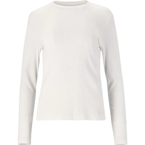 Athlecia Lankae W Long Sleeve Tee white (1002) 42 - Damen Laufshirt Langarm mit Quick Dry-Technologie für optimalen Komfort und Bewegungsfreiheit, ideal für Fitness und Alltag.