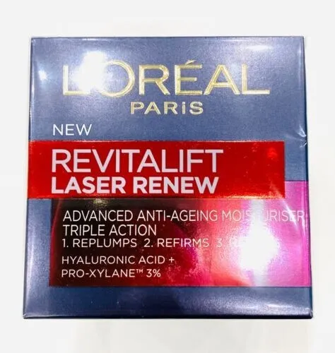 L'ORÉAL PARIS Revitalift Laser Renew Tagescreme 50 ml - Anti-Aging-Creme mit der höchsten Konzentration an Hyaluronsäure von L'Oréal Paris für einen auffüllenden Effekt und sichtbar straffere Haut.