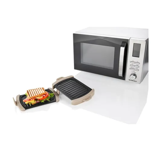 LIVARNO home Mikrowellen-Grillplatte, 2-teilig