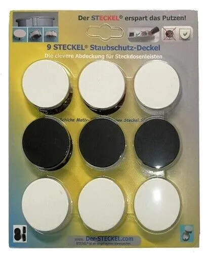 (!!) STECKEL® (6ws+3sw) Steckdosen Abdeckung erspart Putzen Staubschutz schick 9